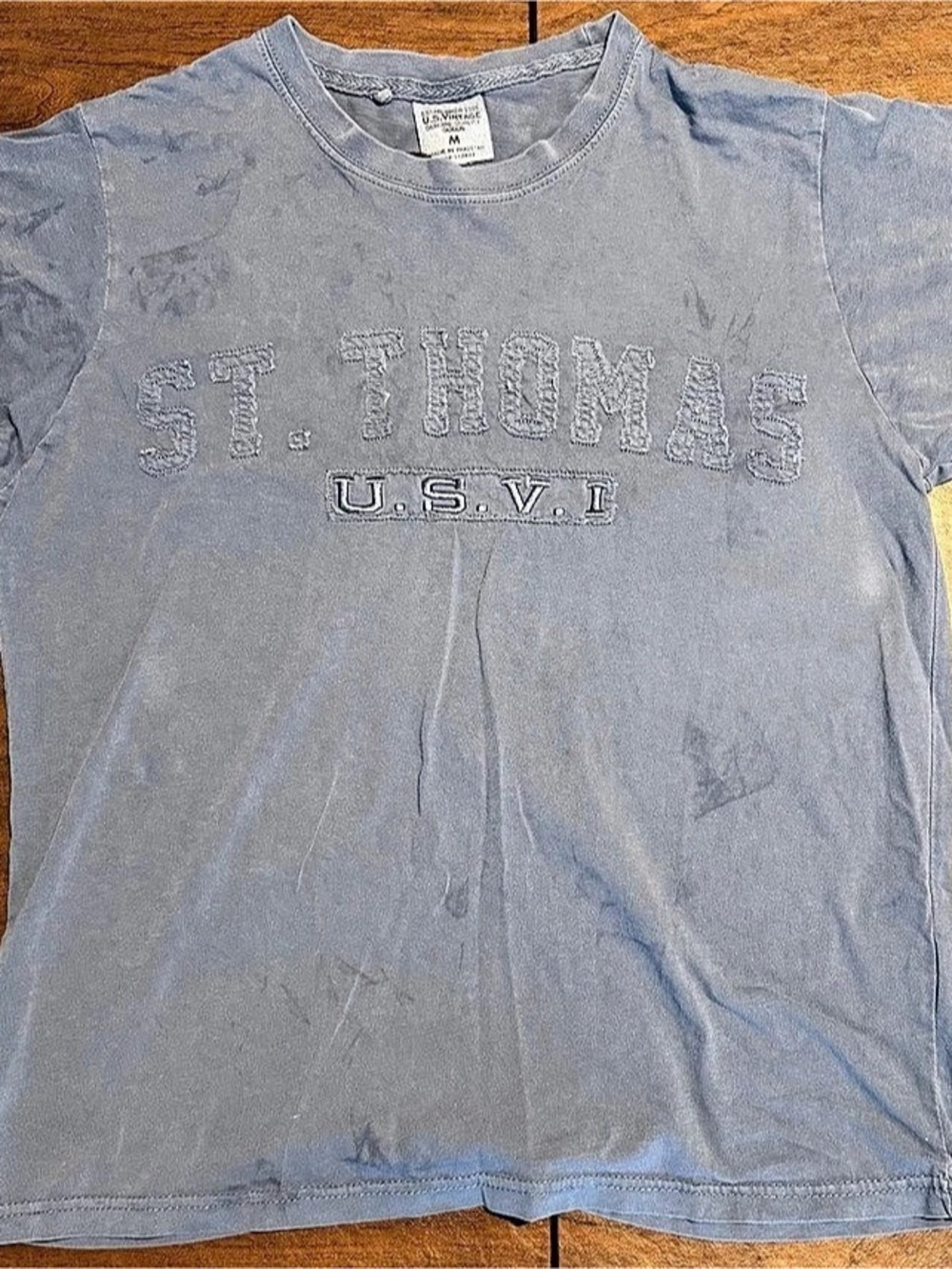 U.S. Vintage U.S. Virgin Islands Graphic Tee Blue Size Medium